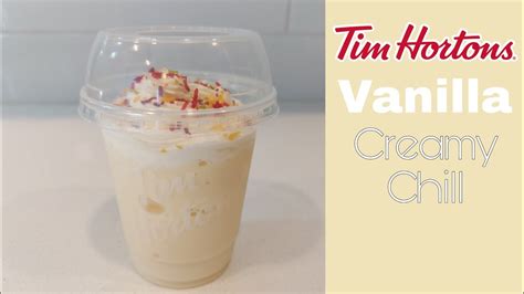 creamy chill tim hortons|Tim Hortons Vanilla Creamy Chill Calories